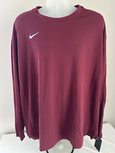 Nike Calentamiento Baloncesto L/S Waffleweave Pullover Borgoña 1302355 Talla 2XL,XXL - Imagen 1 de 4