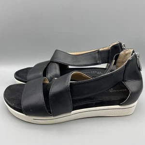 Adrienne Vittadini Cheers Sandals Women’s Size 6.5 M Black Zip Up - Picture 1 of 10