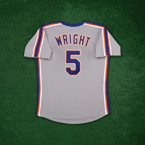 David Wright 1988 New York Mets Grey Road Men's Cooperstown Throwback Jersey Cover