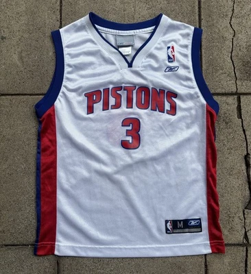 Camiseta Reebok Detroit Pistons #3 Ben Wallace Juvenil NBA De Colección Años 90 Y2K Años 2000 Foto 1 de 4