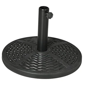 21 lbs. Market Umbrella Base Holder 18" Heavy Duty Round Parasol Stand with - Picture 1 of 8