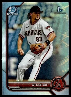 2022 BOWMAN DRAFT CHROME SKY BLUE REFRACTOR DYLAN RAY ARIZONA DIAMONDBACKS - Image 1 of 2