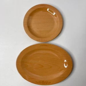 Super Nintendo World Toadstool Cafe Plates Universal Studios Round Oval Brown - Picture 1 of 36