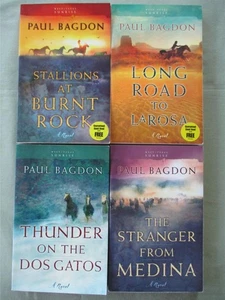 PAUL BAGDON Books #1-4 WEST TEXAS SUNRISE Series WESTERN Historical Romance - Picture 1 of 4