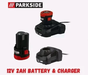Parkside Rechargeable Battery 12V 2Ah + Charger 2.4A, New for X V12 Team Series - Picture 1 of 9