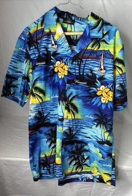 Camisa Hawaiana Botón Hombre Royal Creations Hecha en Hawaii Talla Grande Foto 1 de 4