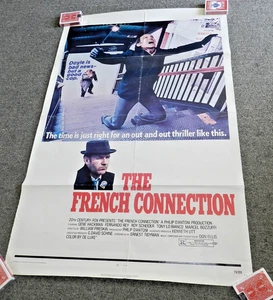 PÓSTER ORIGINAL DE LA PELÍCULA LA CONEXIÓN FRANCESA DE UNA HOJA 27x41 HACKMAN 71/316 - Imagen 1 de 6