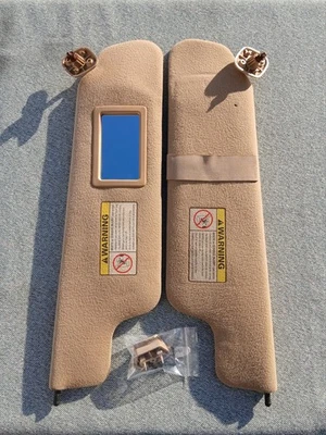 Par de parasoles Ford F-150 Expedition Navigator 1997-1999 conductor pasajero fabricante de equipos originales Foto 1 de 4