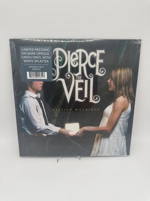 Pierce The Veil Selfish Machines Dark Opaque Green with White Splatter Vinyl New - Image 1 of 2