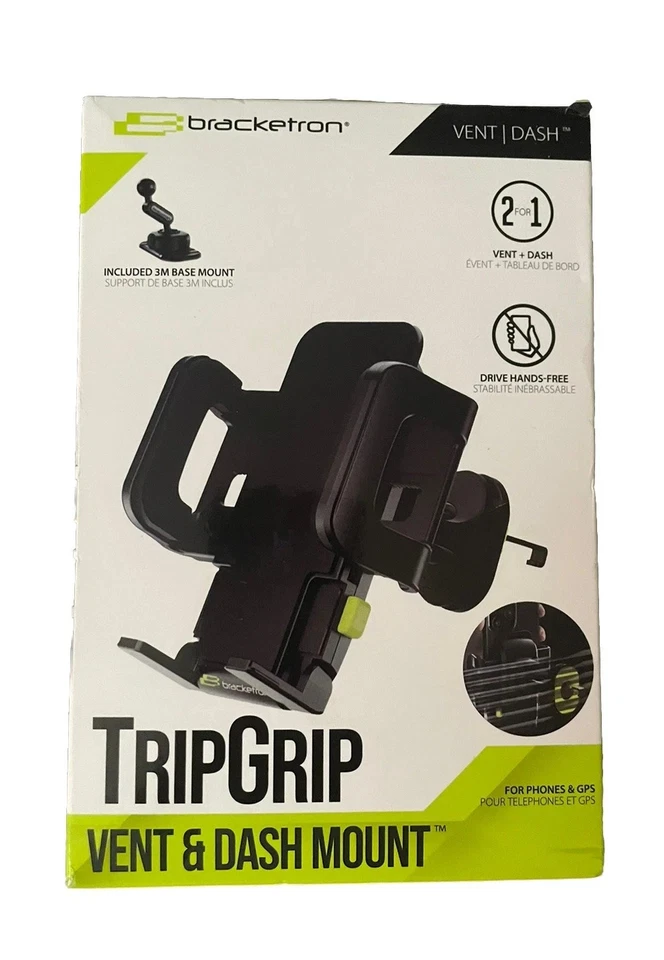 Soporte para teléfono de automóvil, soporte para teléfono TripGrip para tablero de instrumentos de automóvil y ventilación de aire rotación 360 Foto 1 de 1