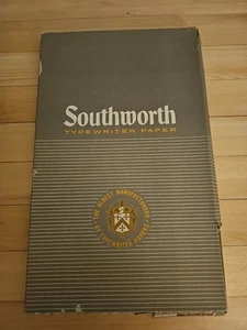 Vintage Southworth Schreibmaschinenpapier 25 % Baumwolle 20 Pfund 8,5 x 14 Büro 100 Blatt - Bild 1 von 5