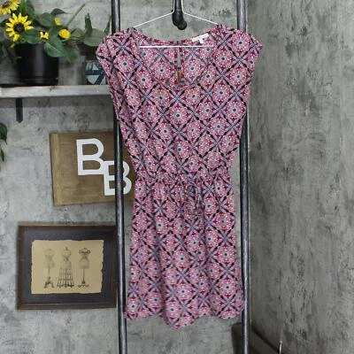 Vestido Charlotte Russe Para Mujer Tejido Corbata Frontal Sin Mangas Rojo Paisley M Foto 1 de 4