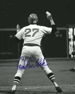 SIGNIERT 8x10 CARLTON FISK Boston Red Sox Foto mit Coa - Bild 1 von 1