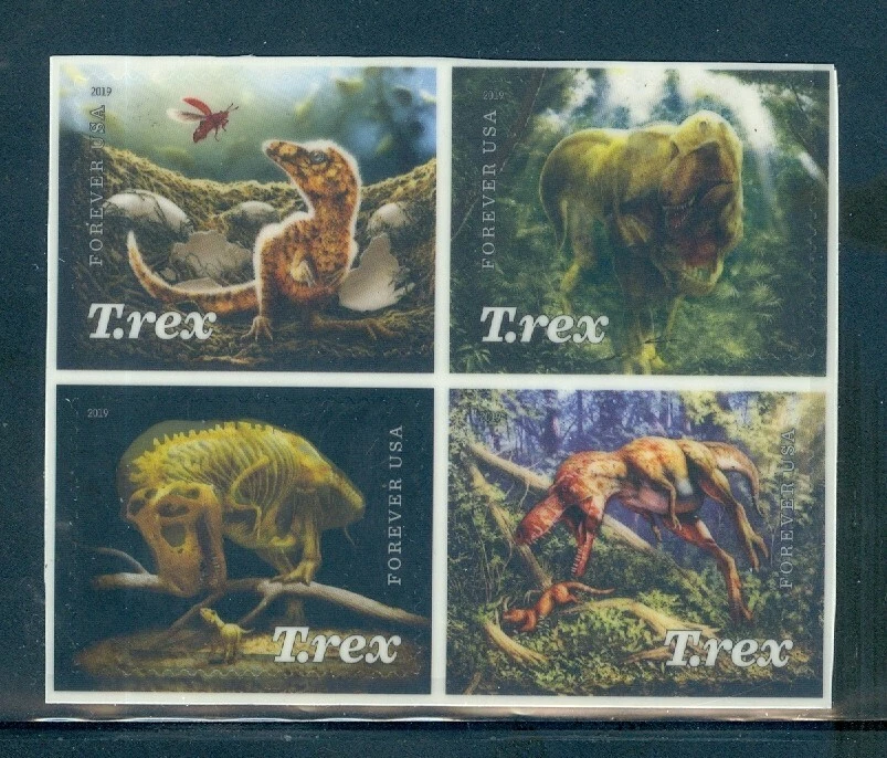 US 5410-5413 Tyrannosaurus Rex, Block/4, Mint NH - Image 1 of 1