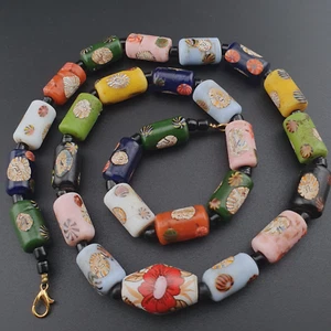 Stunning Vintage Venetian Style Old Face Glass beads Necklace - Picture 1 of 20