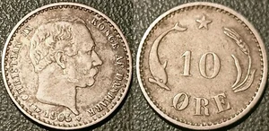 Dänemark - Christian Ix - 10 øre 1905 (H) Vbp Silber - Hervorragend Km #795.2 - Bild 1 von 1