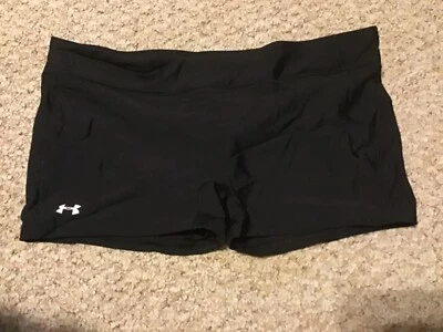 NEW! UNDER ARMOUR XL Women 3" SHORTY Compression Volleyball Shorts - Heatgear - Image 1 of 4