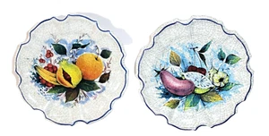 Vintage Lami Italy Decorative Wall Plates Fruit Melamine Set 2 - Picture 1 of 9