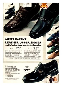 Men's Casual Dress Shoes Cowboy Boots Fashion Print Ads Clippings 70'S VINTAGE - Picture 1 of 10