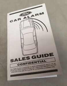 1992 FORD CAR ALARM Dealer Sales Guide EA EB FALCON Fairlane LTD 