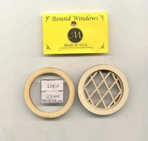 Window - Tudor Diamond - 2148 round wood dollhouse miniature 1:12 scale USA made