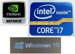 Autocollant autocollant Windows 10 métal chrome badge ordinateur de bureau ordinateur portable étui PC - Photo 1/1