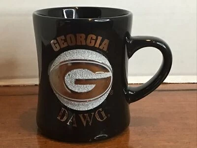 Georgia Bulldogs NCAA Black Coffee Mug Cup  GA DAWGS NCAA SEC Football - Image 1 of 4