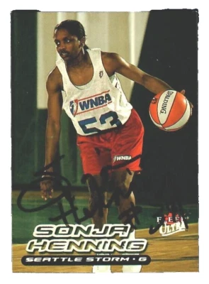 "Seattle Storm" Sonja Henning Hand Signed FLEER Card - Image 1 of 2
