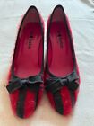 New Shoes Women Made In Italy Pump Stripe Color Black Red Rosso Size 37