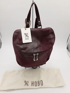 NWT Hobo River Plum Graphite Metallic Hide Zip Top Medium Backpack Bag $298.00 - Picture 1 of 12
