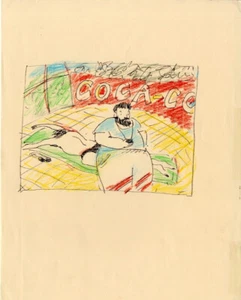 MIREILLE VAUTIER PISCINE DESSIN ORIGINAL COULEURS LIVRE LA FARANDOLE 1991 - Picture 1 of 1