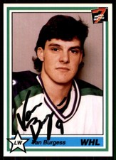 1990-91 7th Inning Sketch WHL Van Burgess IP Signed Auto Swift Current Broncos