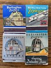 4 Vintage Burlington Route Zephyrs Railroad Matchbooks