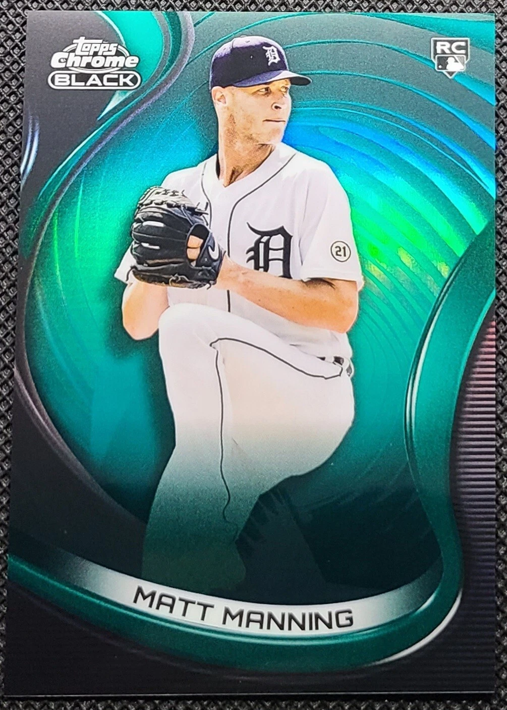 2022 Topps Chrome Black Green Refractor /99 Matt Manning #40 Rookie RC
