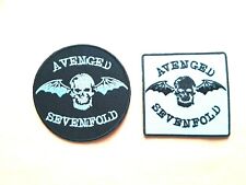 TWO AVENGED SEVENFOLD PATCHES SEW / IRON ON CLASSIC ROCK MUSIC (c)