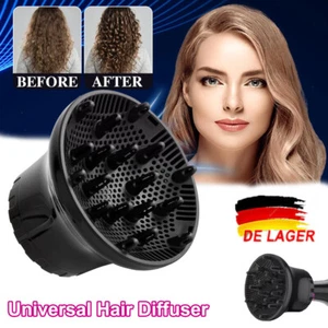 Universal Haartrockner Diffusor Luftdusche Fingerstyler Diffuser Haar Fön Schwar - Bild 1 von 15