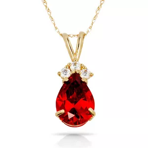 14k Yellow Gold CZ Pear Cut Pendant - Picture 1 of 12