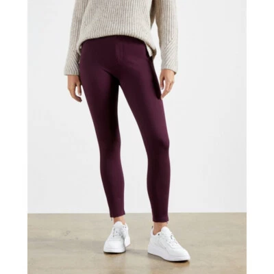 Ted Baker Skinny Zip Cuff Ponte Jegging Wine Red - 160818 - UK 12 - Image 1 of 3