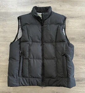 Eddie Bauer Goose Down Puffer Vest Mens Size L BLACK Zip Up Outdoor 🔥🔥 - Picture 1 of 7