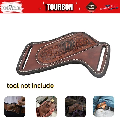 Real Leather Folding Blade Knife Sheath Belt Pouch EDC Knives Pocket-Clearance - Image 1 of 4