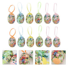  12 Pcs Easter Eggs Plastic Baby Bunny Toys for Kids Hanging Decoration Faux