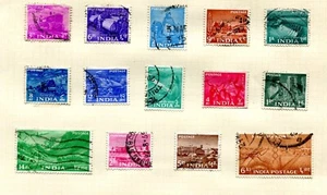14 INDIAN 1955 STAMPS GOOD USED - Picture 1 of 1