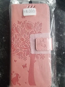 Leather Wallet Flip Case Stand Card Holder Cover Google/LG /Huawei / With Strap - Picture 1 of 3