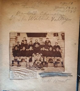 1930s Indiana Baseball Coverage Scrapbook 30 Pages And Loose Clippings - Picture 1 of 19