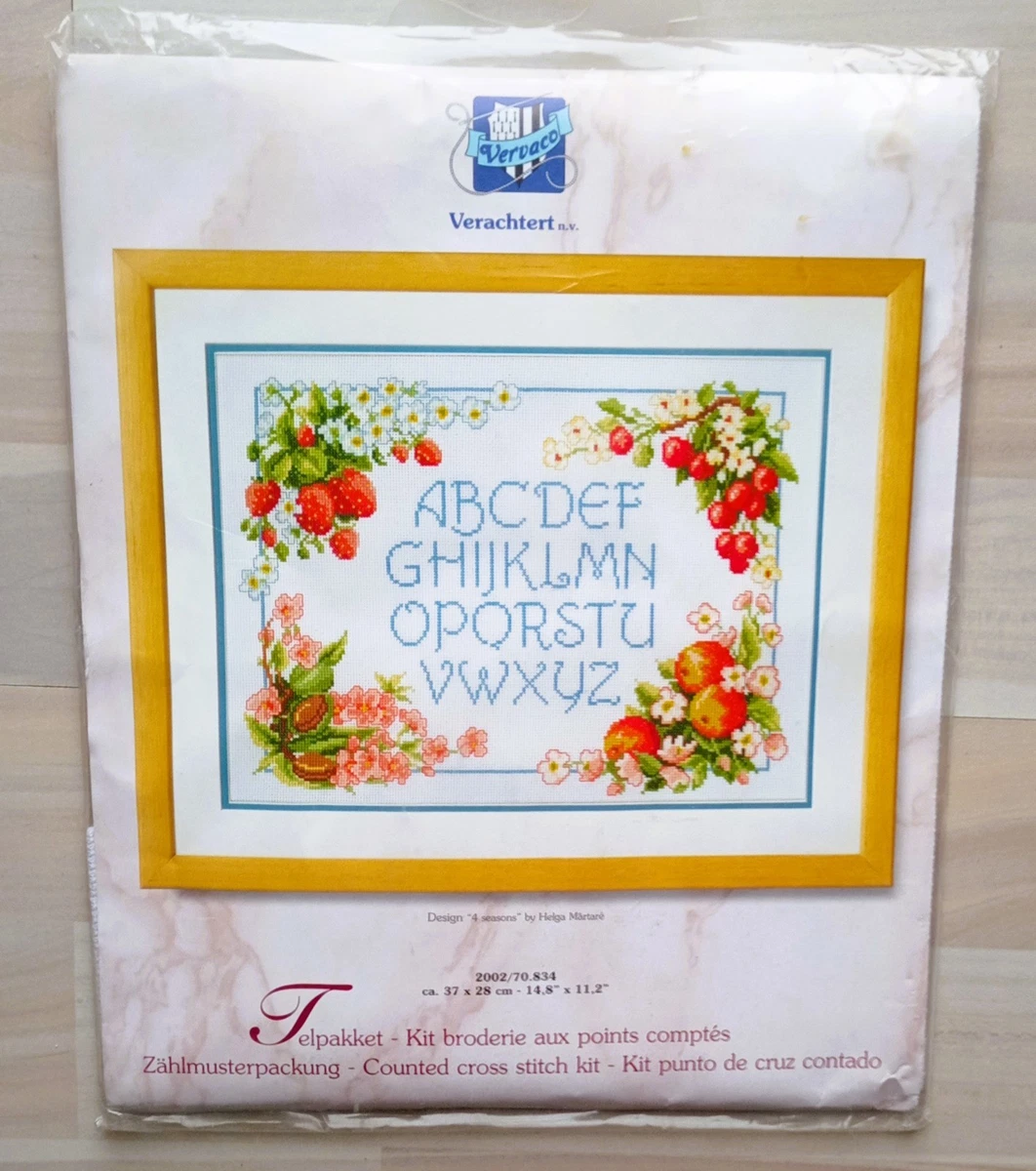 RIOLIS Stickpackung – Kreuzstich-Set „Blumen“ Mit Garn & Zählstoff | Fertig Ca. 40x40cm