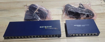 (Lot of 2) NetGear DS116/FS108 8/16-Ports External Hub DUAL SPEED HUB/Switch - Image 1 of 3
