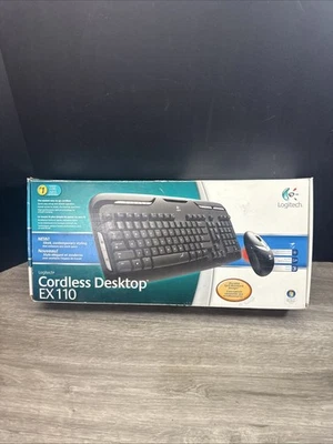 2007 Logitech Cordless Desktop EX110 Keyboard USB PS/2 Wireless Receiver Dongle - Image 1 of 4