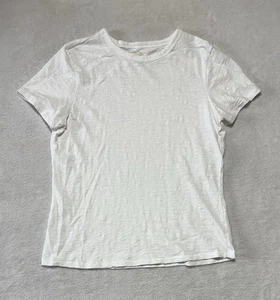 C&C California Camisa Mujer Grande Blanca Manga Corta Cuello Redondo Camiseta Algodón - Imagen 1 de 5