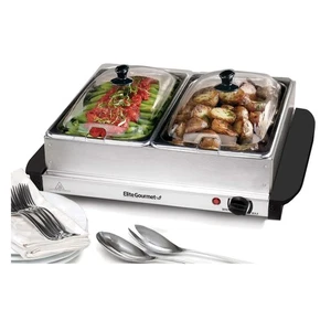 Elevate Your Event: EWM-6122 Dual 2.5Qt Buffet Server with Temperature Control - Picture 1 of 9