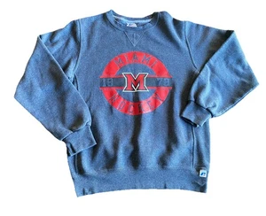 Sudadera gris adulto pequeña de hockey cuello redondo manga larga de la Universidad de Miami (OH) - Imagen 1 de 5